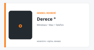 Derece (°) İşareti Nasıl Yapılır? Klavye ve Telefonda