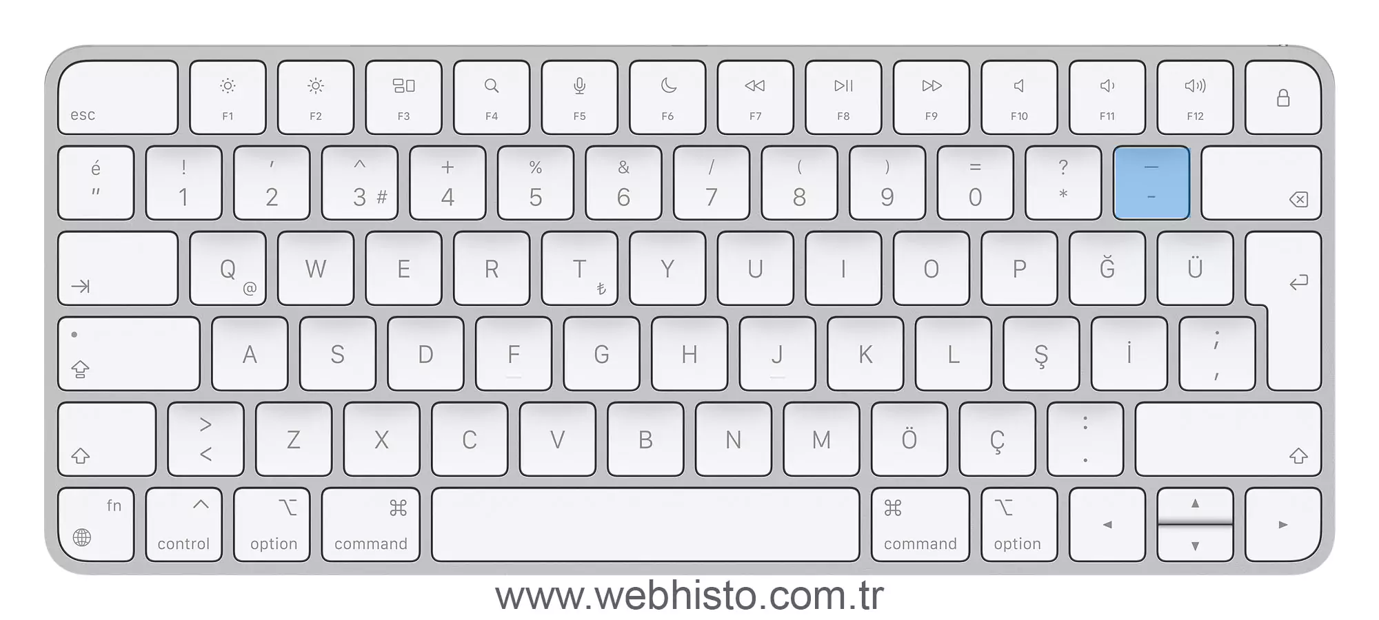 macbook orta çizgi nasıl yapılır